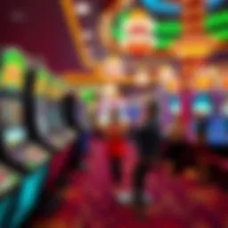 Vibrant virtual gaming interface showcasing slot machines