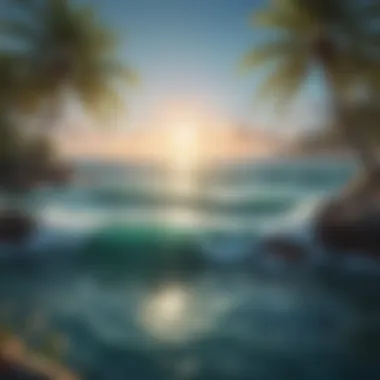 A serene ocean backdrop setting the stage for online gaming