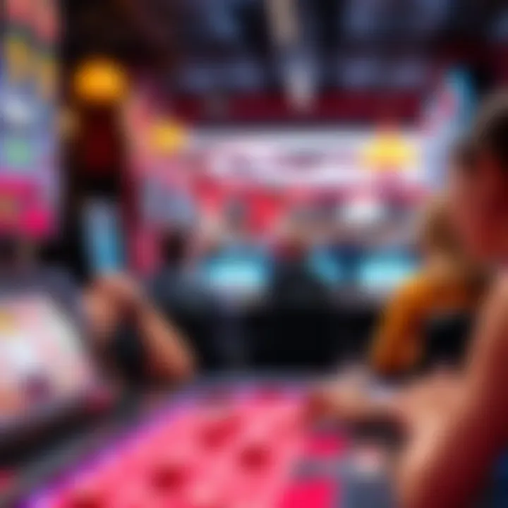 A virtual environment representing online casino interaction