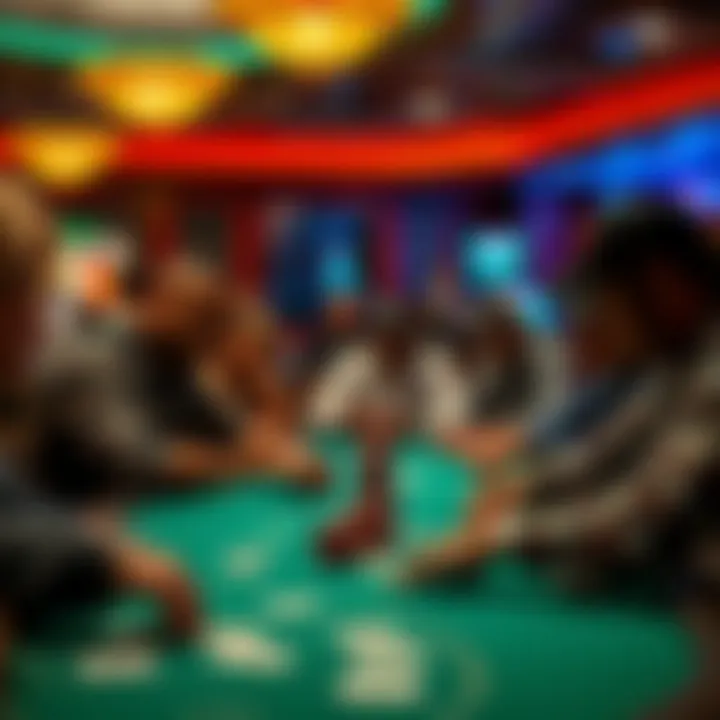 Players engaged in a thrilling game of poker