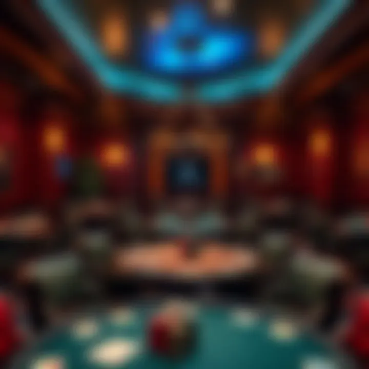 Unique decor and ambiance of the poker room