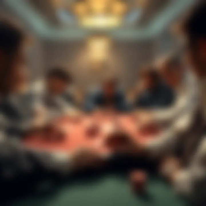 An intense game moment with players at the table