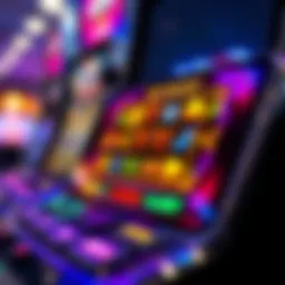 Vibrant slot machine game interface on a mobile device