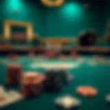 A beautifully arranged blackjack table with cards and chips.