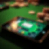 Mobile poker interface on a smartphone