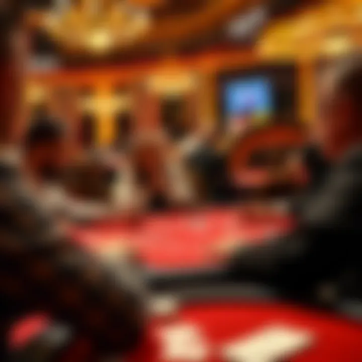 Thrilling Blackjack Game Dynamic scene of players engaging in a thrilling game of blackjack