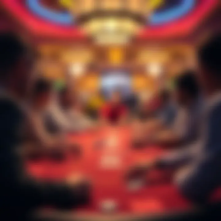 Dynamic Table Games Experience A dynamic table game scene with intense gameplay