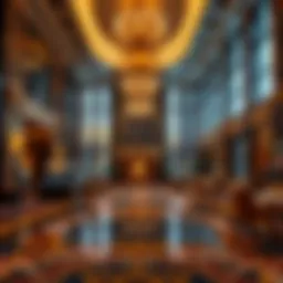 Luxury casino hotel lobby showcasing opulent design