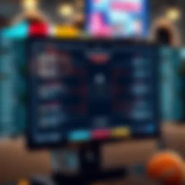 Digital Bracket Display A well-organized bracket displayed on a digital screen