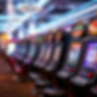 An array of different casino slot machines highlighting variety
