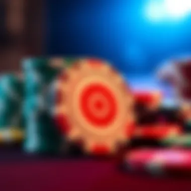 Craftsmanship in Target Poker Chip Design A close-up of a unique poker chip design emphasizing quality and craftsmanship