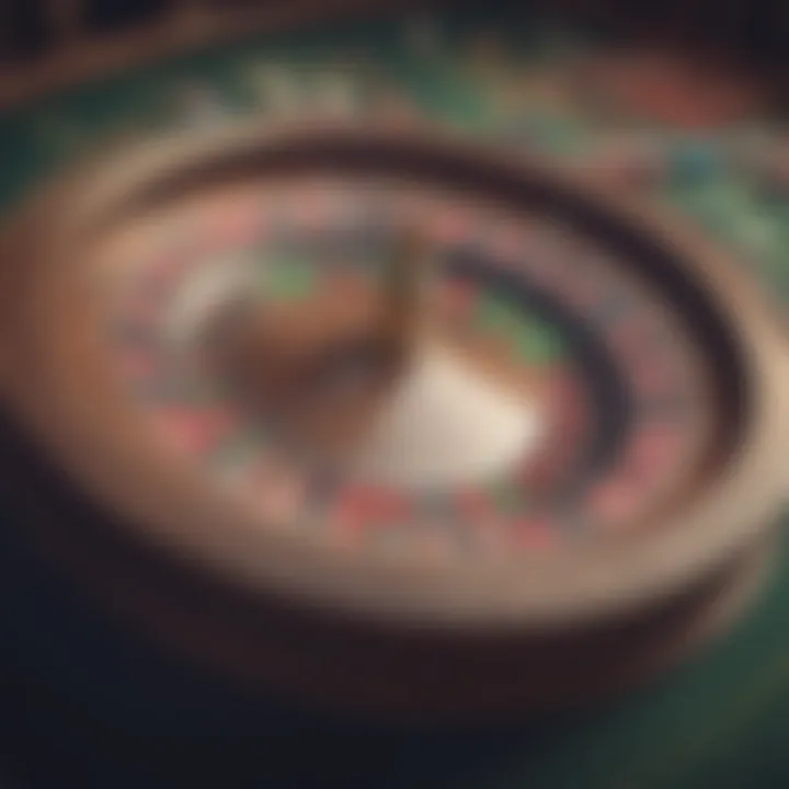 A roulette wheel in action, symbolizing the thrill of gambling in Portuguese casinos.