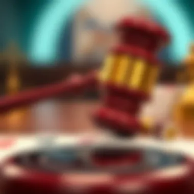 Legal Regulations of Offshore Betting A gavel symbolizing legal regulations in online gambling.