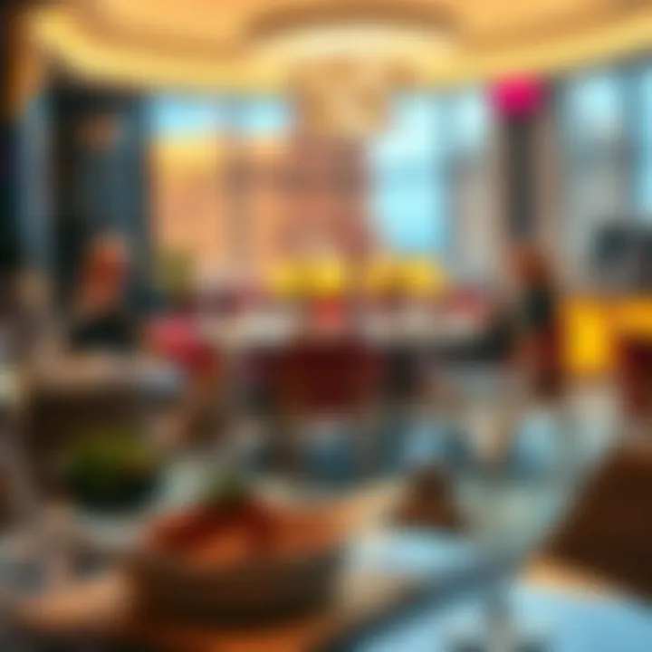 Gourmet dining setup at a restaurant in Cosmopolitan