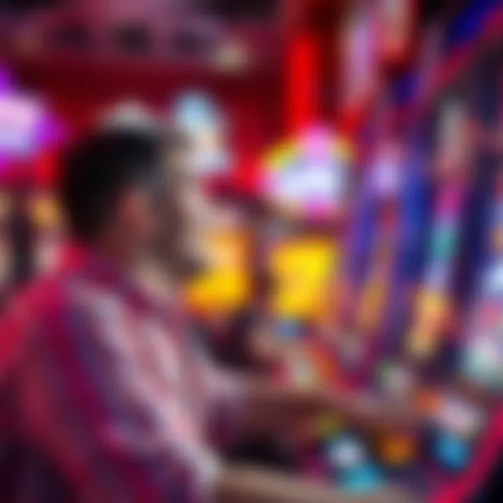 Player engaged in a thrilling moment at the slot machine