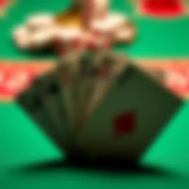 A hand showcasing different poker card combinations