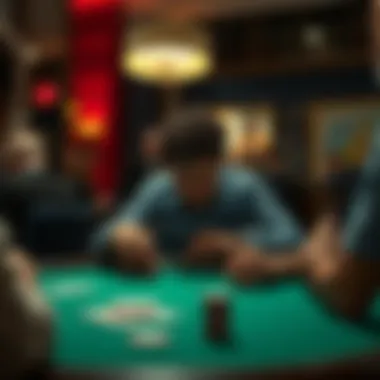 Illustration of psychological aspects influencing poker decisions