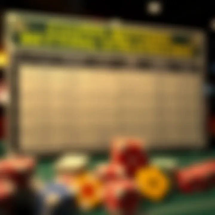 Craps Betting Strategies Chart illustrating various betting strategies in craps