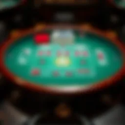 Craps table layout showcasing the betting areas