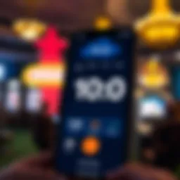 User interface of the Vegas Countdown App featuring event tracking